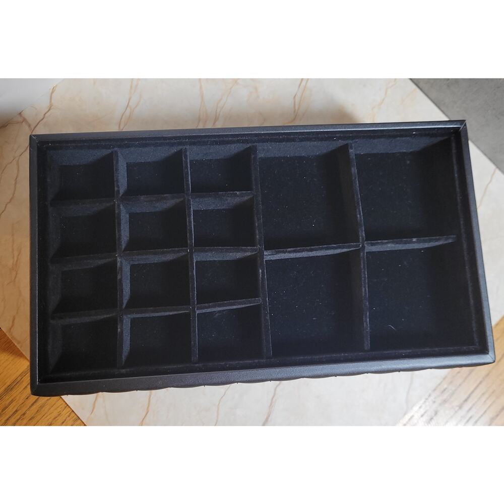Songmics Home 4-Tier Black Stackable Jewelry Box with Mirror 6.7 x 11 x 8 Inches - Picture 6 of 10